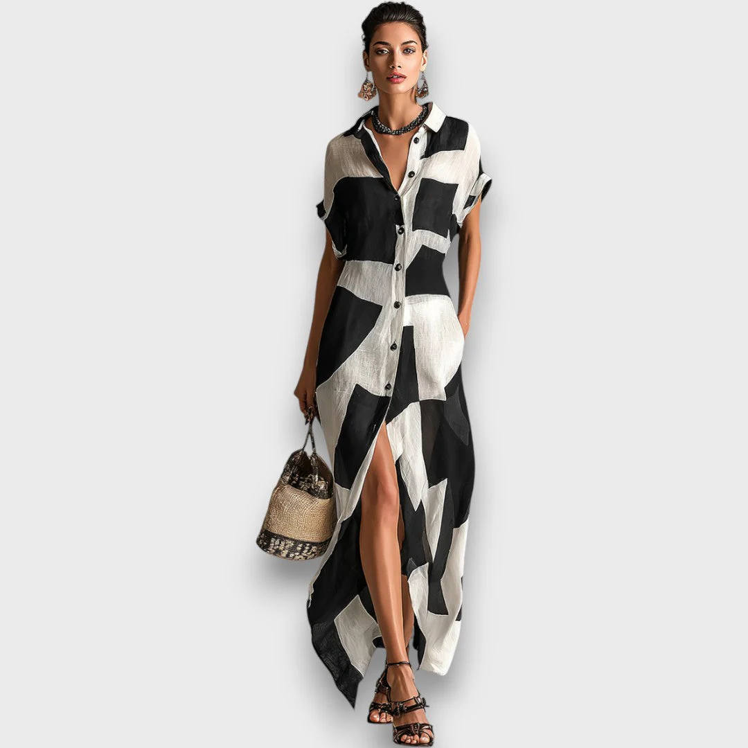 Elaria – Chiffon-Hemdkleid mit Print - Image 3