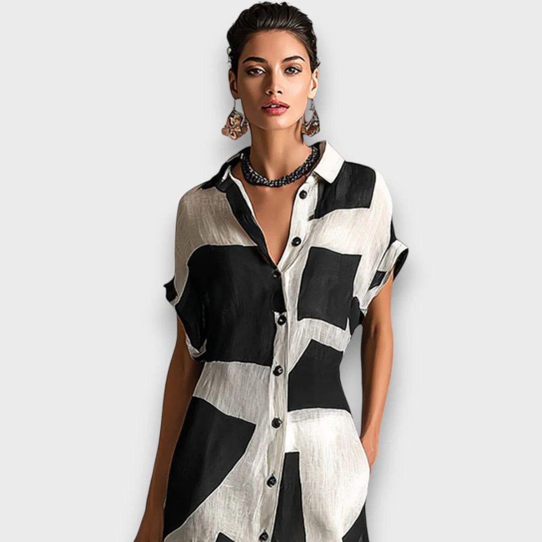 Elaria – Chiffon-Hemdkleid mit Print - Image 4
