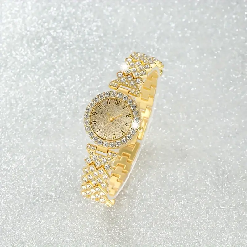 Elegant Gold Watch & Bracelet Set | Luxe Radiance Collection - Image 2