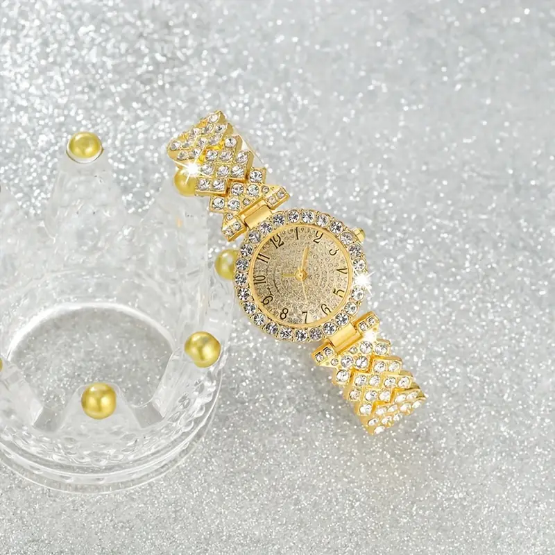 Elegant Gold Watch & Bracelet Set | Luxe Radiance Collection - Image 3