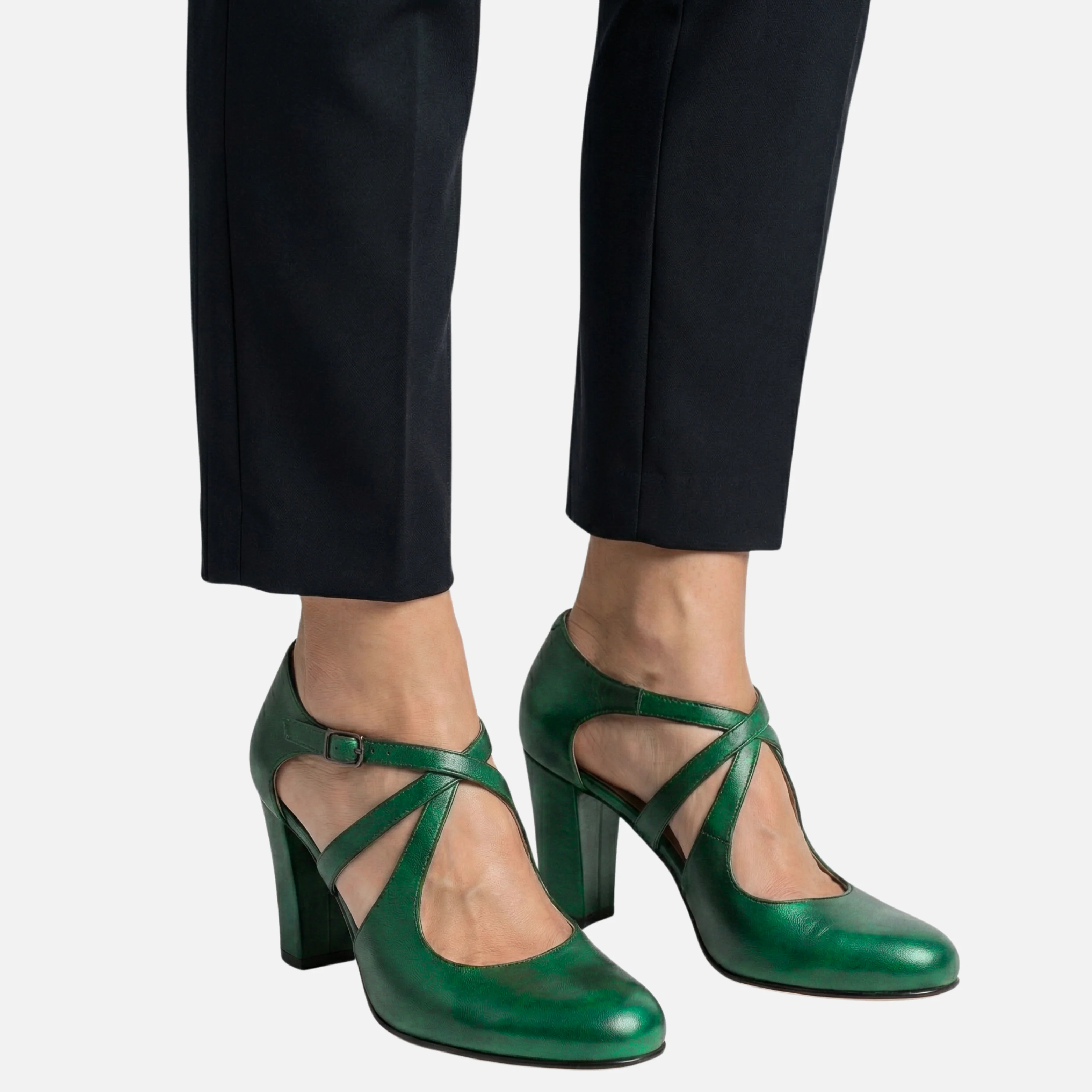 Xenia | Damen Elegante Blockabsatz-Sandalen Verstellbare Riemen – Block Heel Sandalen - Image 2