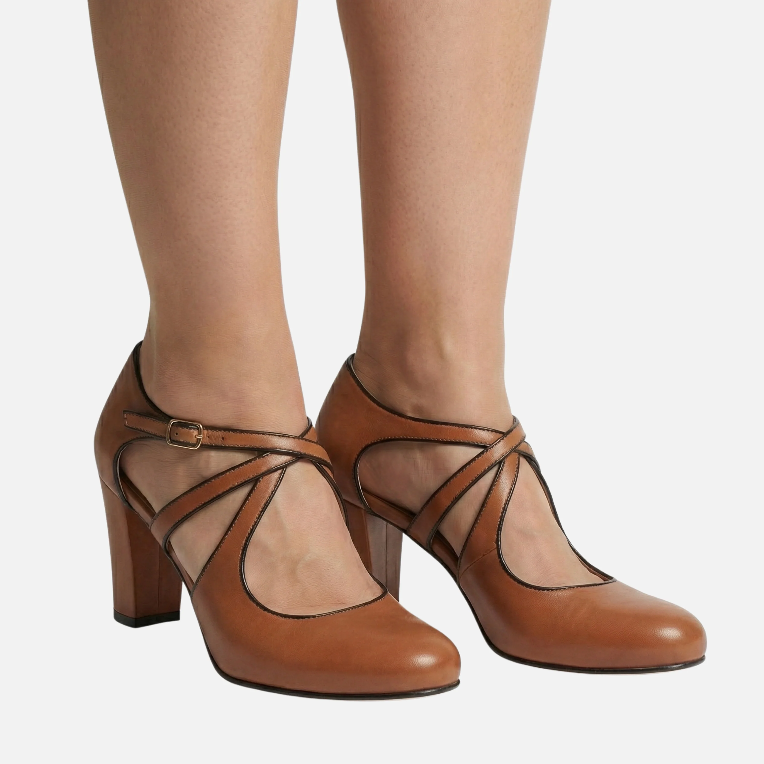 Xenia | Damen Elegante Blockabsatz-Sandalen Verstellbare Riemen – Block Heel Sandalen - Image 3