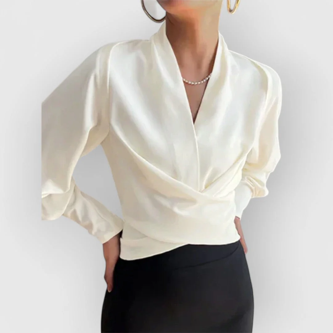 Elegante Damen Bluse mit Puffärmeln - Image 6