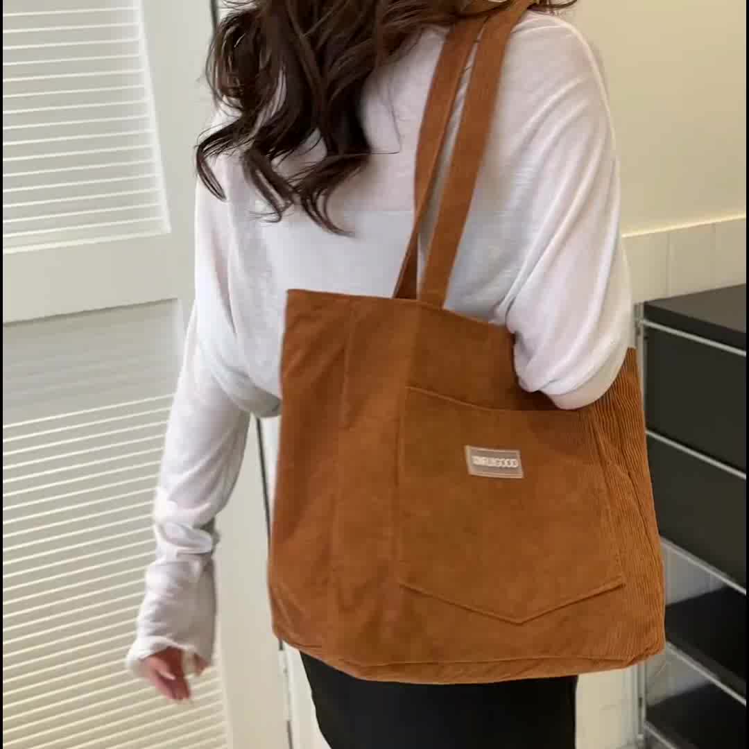 Elegante Damen-Cordhandtasche aus vielseitigem veganem Leder - Image 2