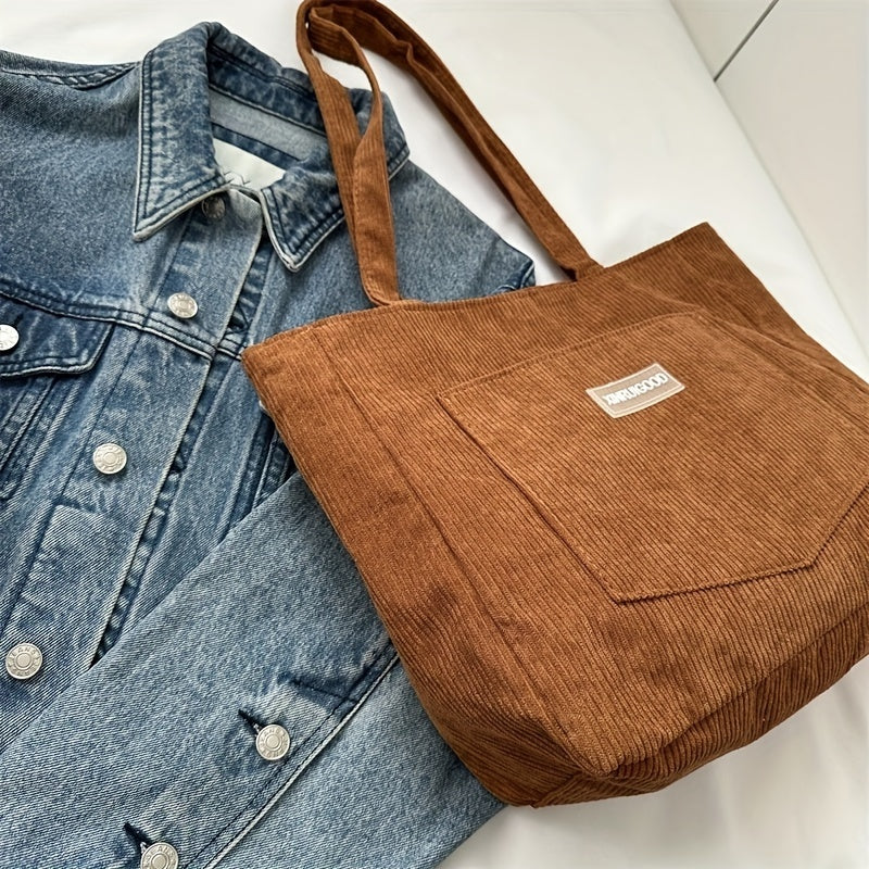 Elegante Damen-Cordhandtasche aus vielseitigem veganem Leder - Image 4