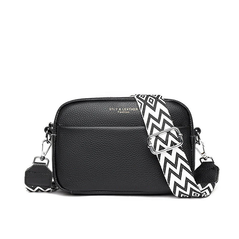 Elegante Damen-Handtasche aus echtem Leder, strapazierfähiges Polyester-Baumwoll-Mischgewebe - Image 6