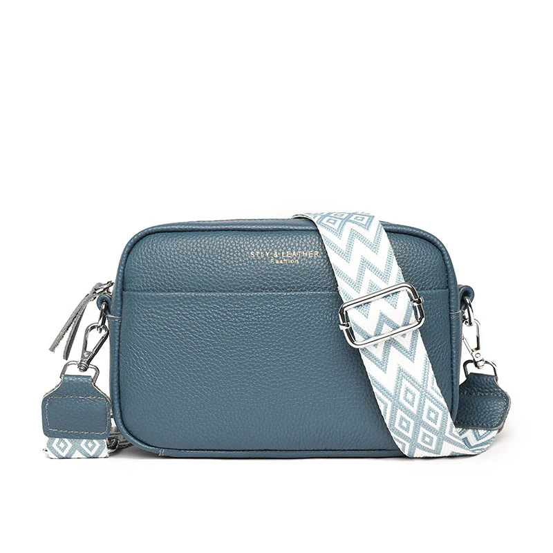 Elegante Damen-Handtasche aus echtem Leder, strapazierfähiges Polyester-Baumwoll-Mischgewebe - Image 7