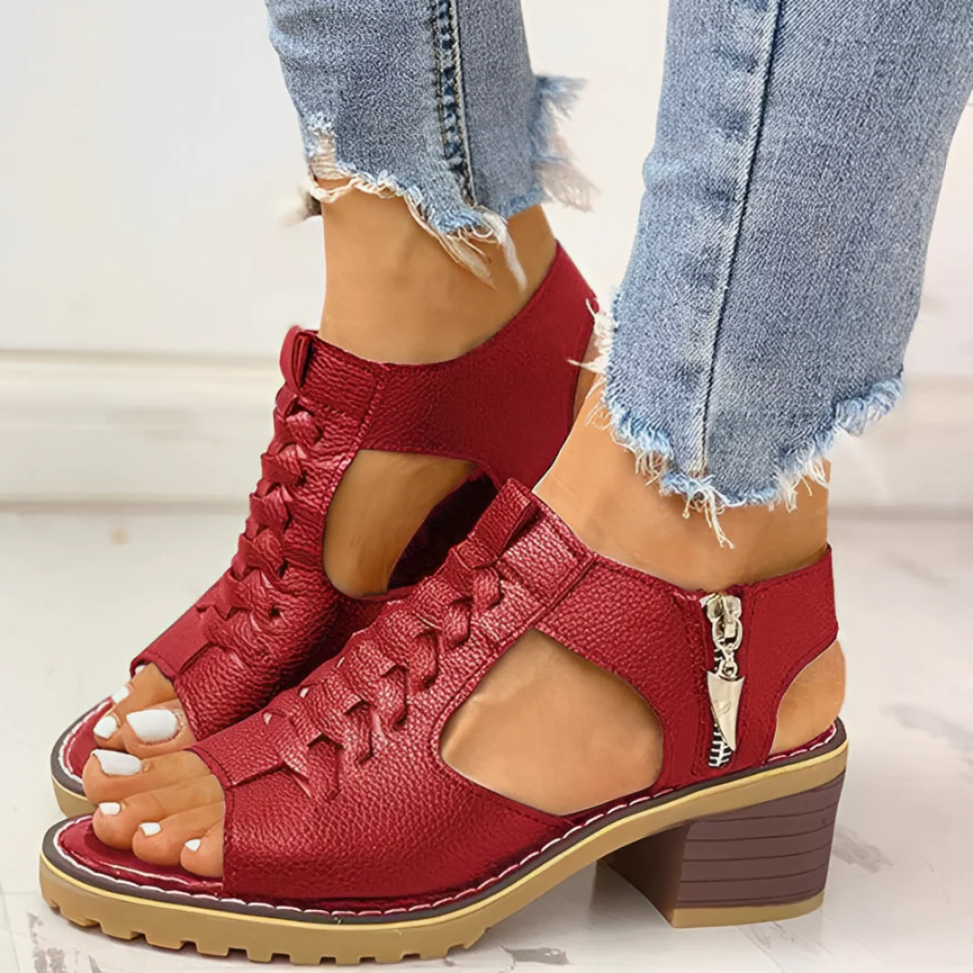 Elegante Damen Sandaletten mit Peep-Toe-Design - Image 3