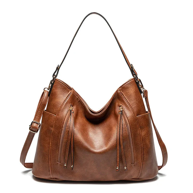 Elegante Damen-Schultertasche, geräumig, aus PU - Image 10