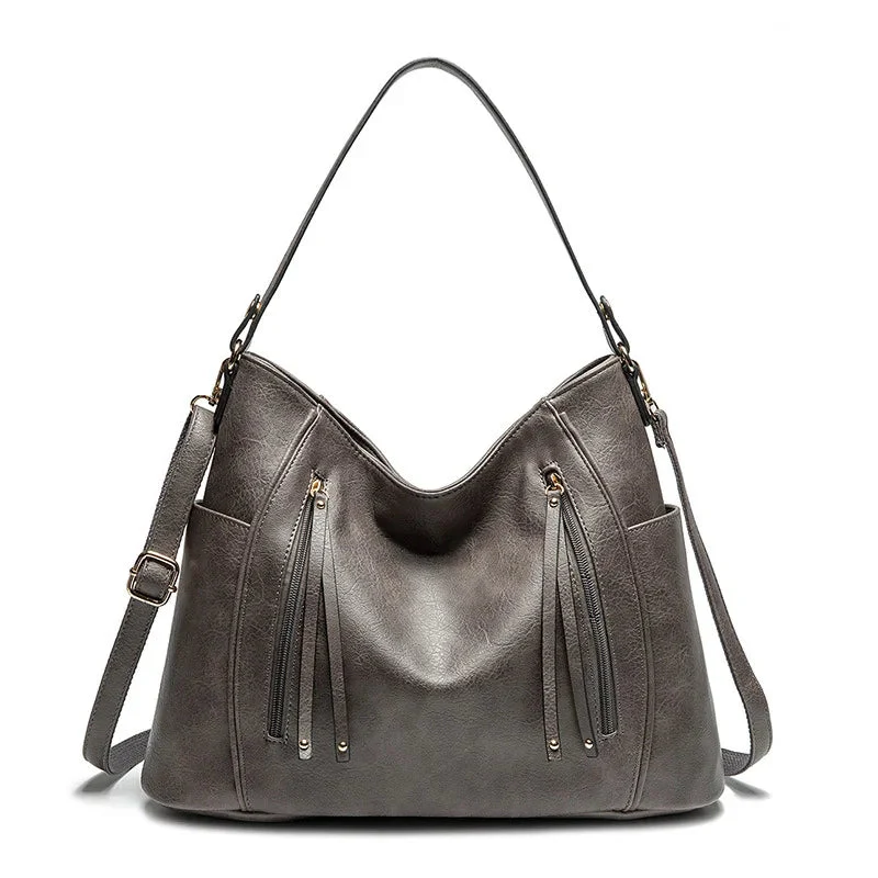 Elegante Damen-Schultertasche, geräumig, aus PU - Image 11