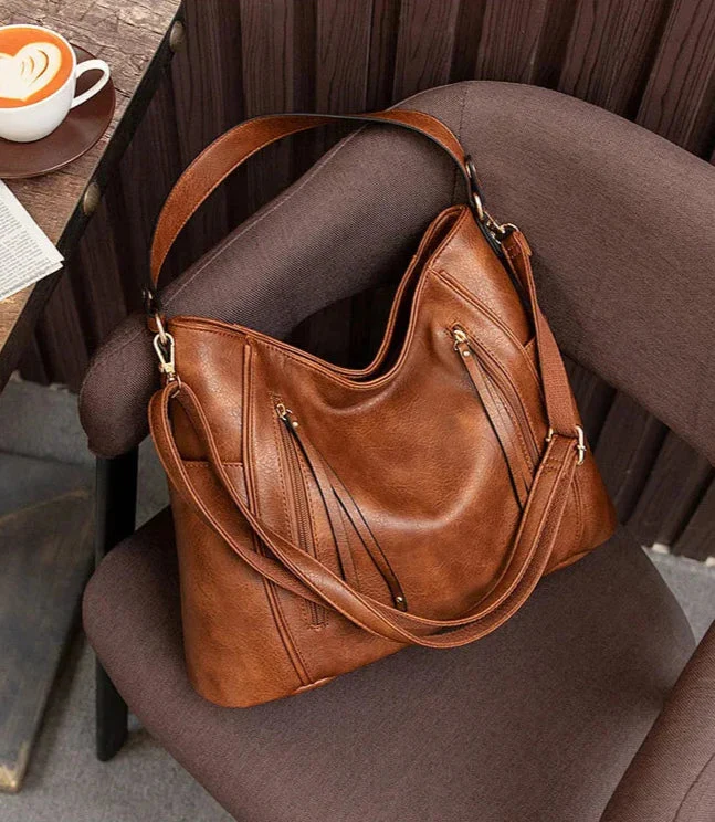 Elegante Damen-Schultertasche, geräumig, aus PU - Image 3