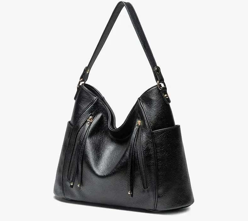 Elegante Damen-Schultertasche, geräumig, aus PU - Image 4