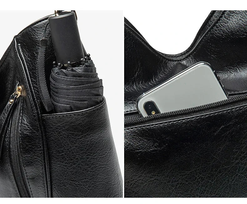 Elegante Damen-Schultertasche, geräumig, aus PU - Image 8