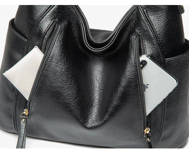 Elegante Damen-Schultertasche, geräumig, aus PU - Image 9