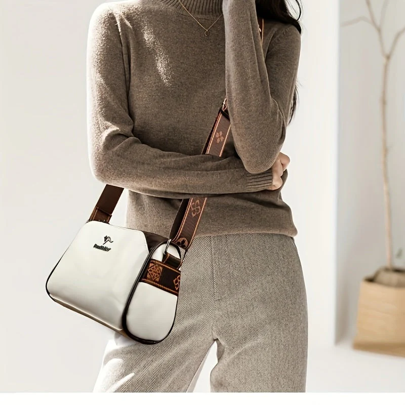 Elegante Damen-Umhängetasche aus funktionalem veganem Leder - Image 4