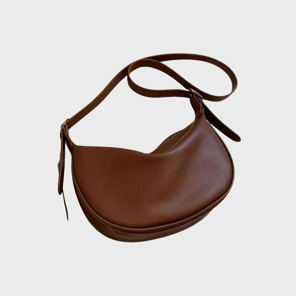 Elegante Damen-Umhängetasche, minimalistisch, aus veganem Leder - Image 2