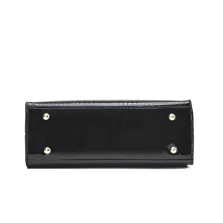 Elegante Damenhandtasche aus echtem Leder mit stilvollem Hochglanzfinish - Image 3