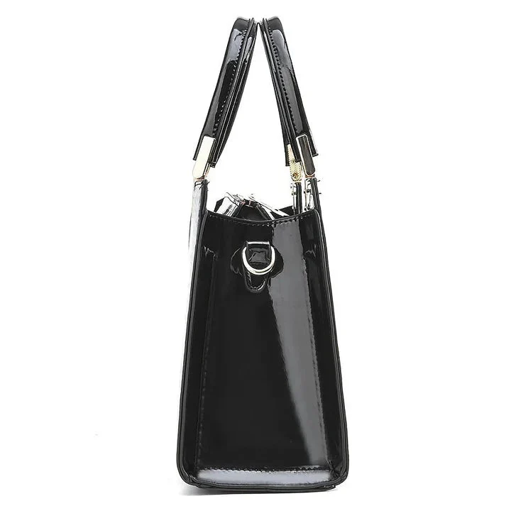 Elegante Damenhandtasche aus echtem Leder mit stilvollem Hochglanzfinish - Image 5
