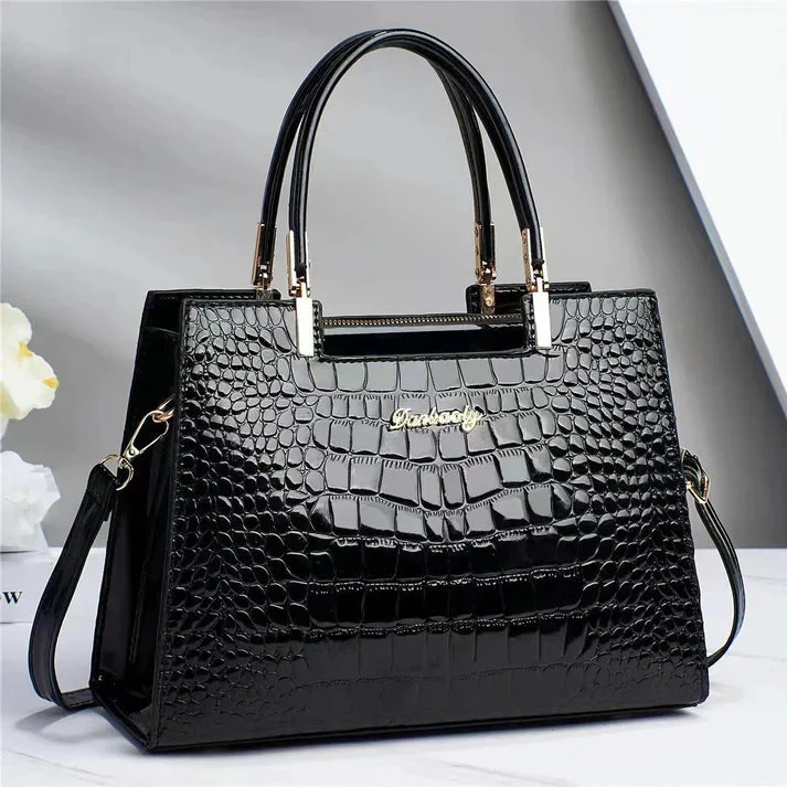 Elegante Damenhandtasche aus echtem Leder mit stilvollem Hochglanzfinish - Image 6