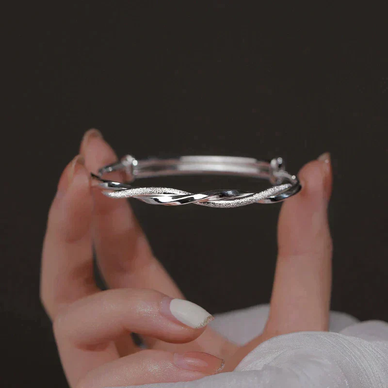 Elegante Gewebte Silberarmband - Image 2