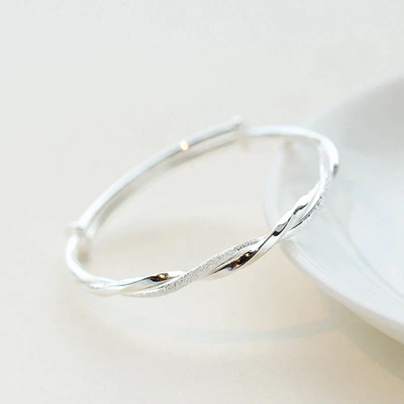Elegante Gewebte Silberarmband - Image 3