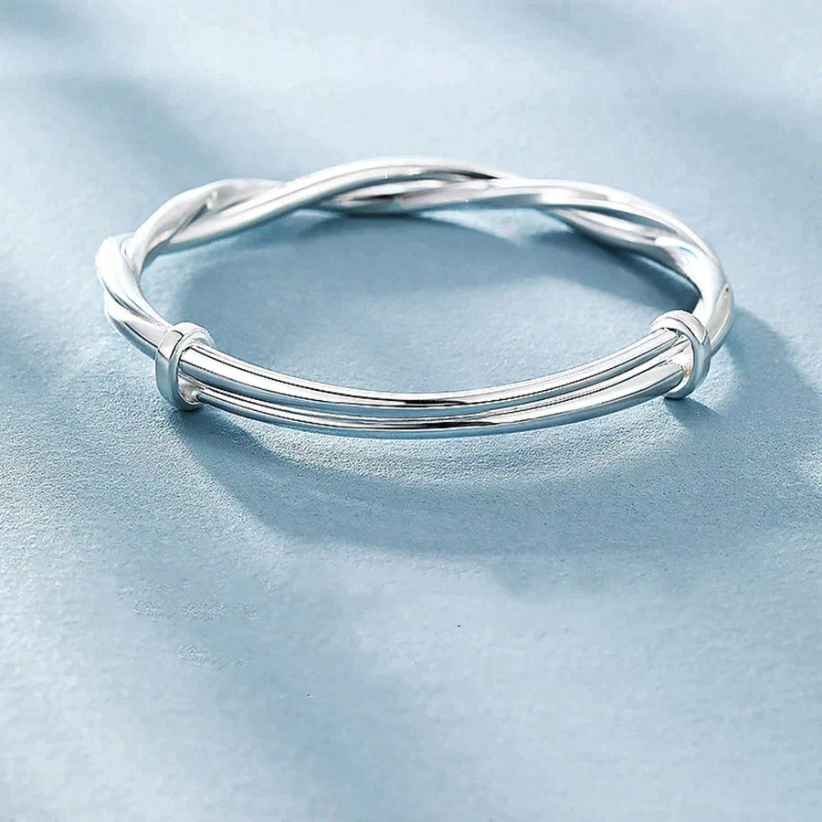 Elegante Gewebte Silberarmband - Image 4