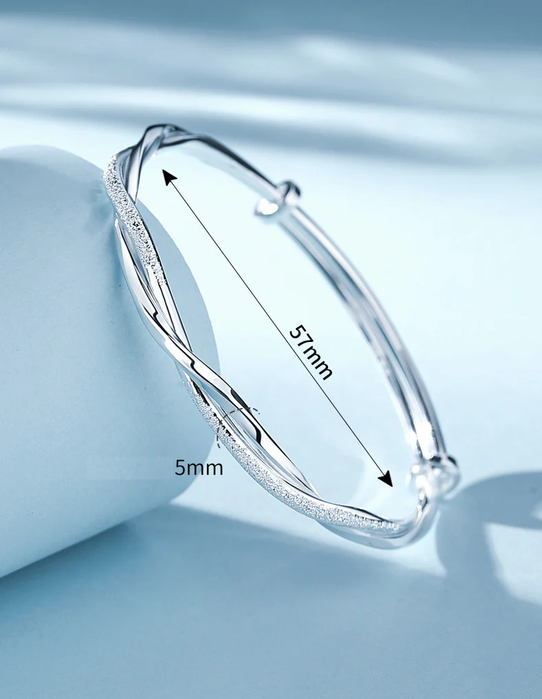 Elegante Gewebte Silberarmband - Image 6