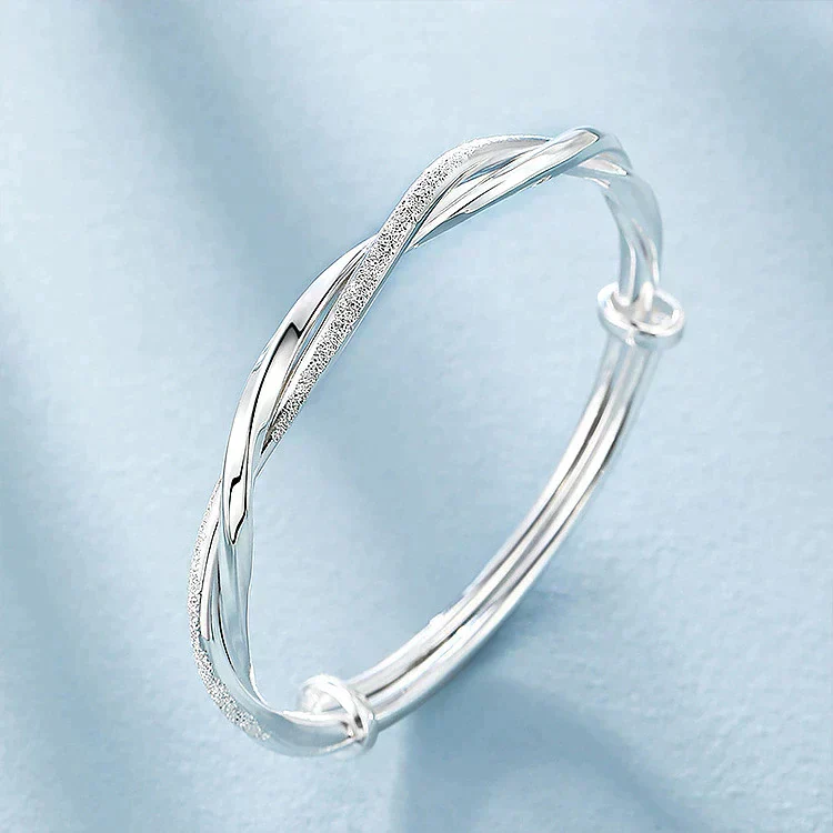 Elegante Gewebte Silberarmband - Image 7