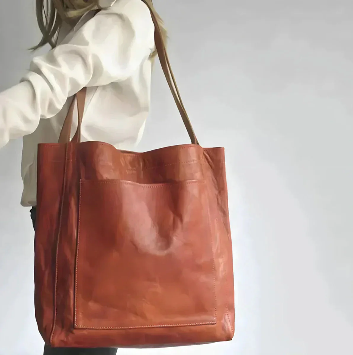 Elegante, handgefertigte Unisex-Tasche aus hochwertigem Vollnarbenleder - Image 3