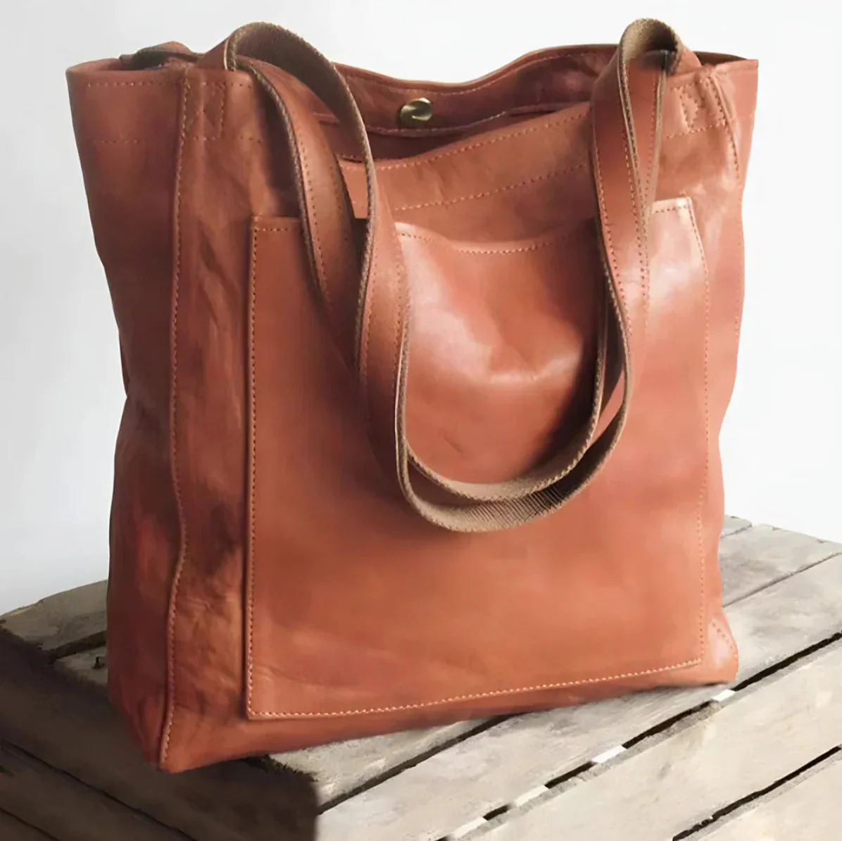 Elegante, handgefertigte Unisex-Tasche aus hochwertigem Vollnarbenleder - Image 4
