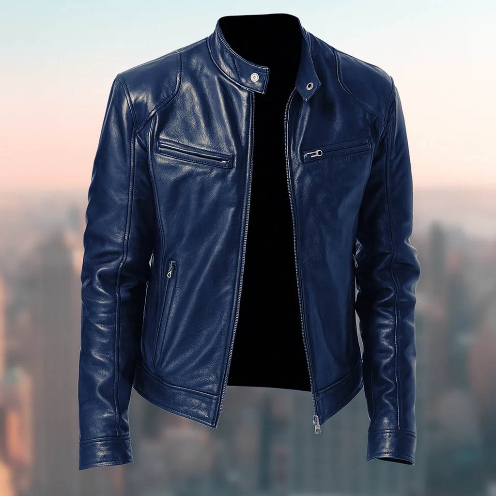 Elegante Herrenjacke Aus Leder – Zeitloses Design, Vielseitig Für Jeden Anlass - Image 4