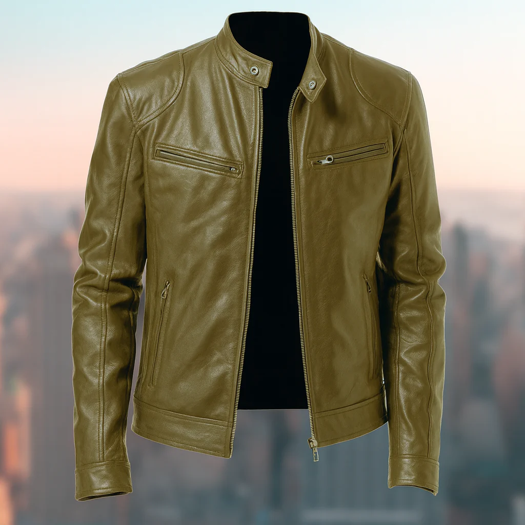 Elegante Herrenjacke Aus Leder – Zeitloses Design, Vielseitig Für Jeden Anlass - Image 5