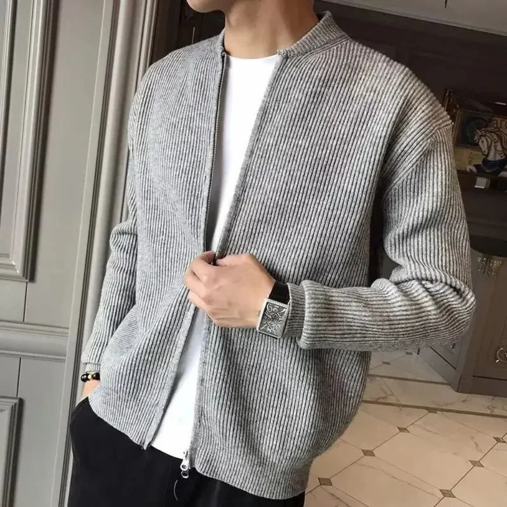 Elegante klassische Herrenstrickjacke mit Reißverschluss - Aljoscha - Image 2