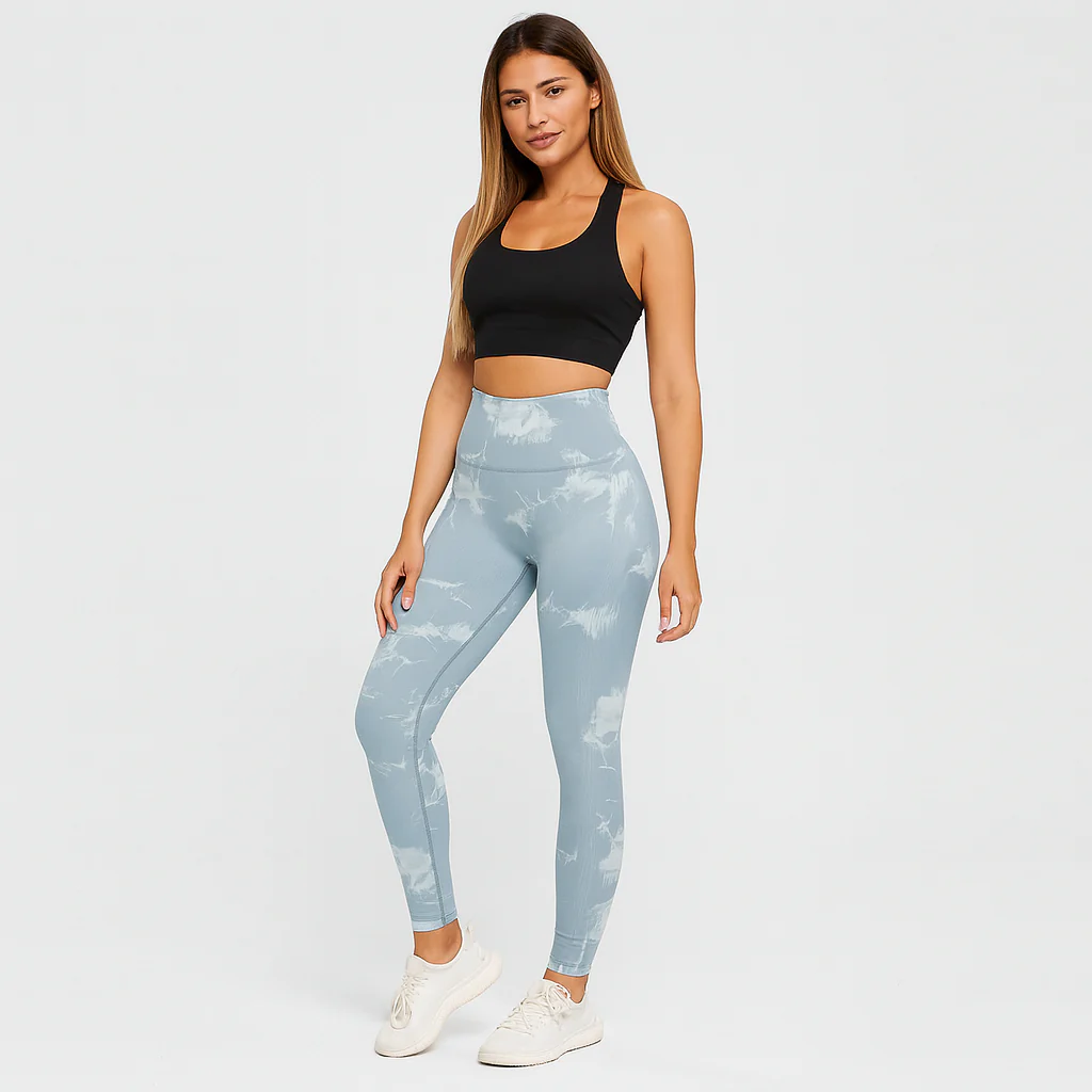 Elegante Marmor-Batik-Yoga-Leggings – Stylische und sportliche Activewear für Damen - Image 4
