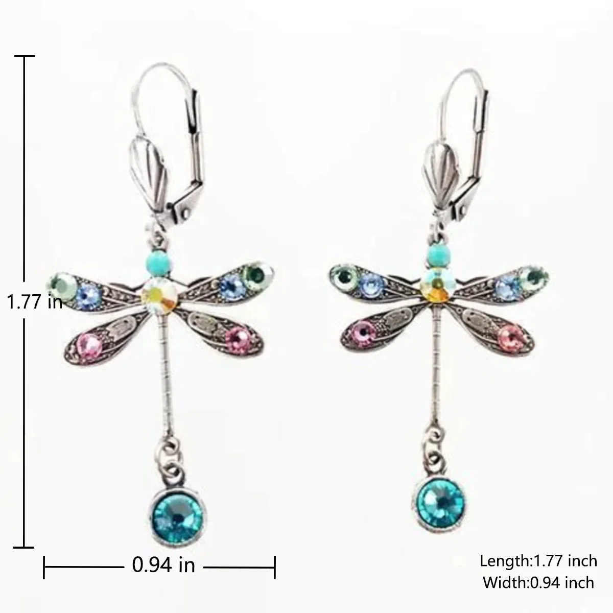 Elegante Ohrringe in Form einer geschnitzten Libelle - Image 2