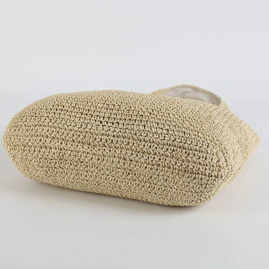 Elegante Strandtasche aus Stroh für Damen, großes Fassungsvermögen, Korbgeflecht - Image 4