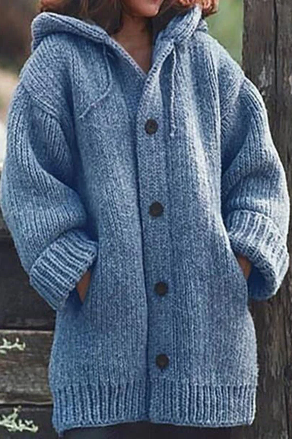 Elegante Strickjacke mit Kapuze - Wilme - Image 3