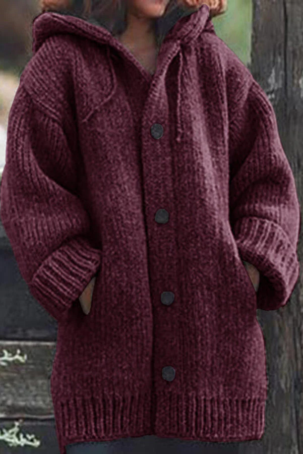 Elegante Strickjacke mit Kapuze - Wilme - Image 8