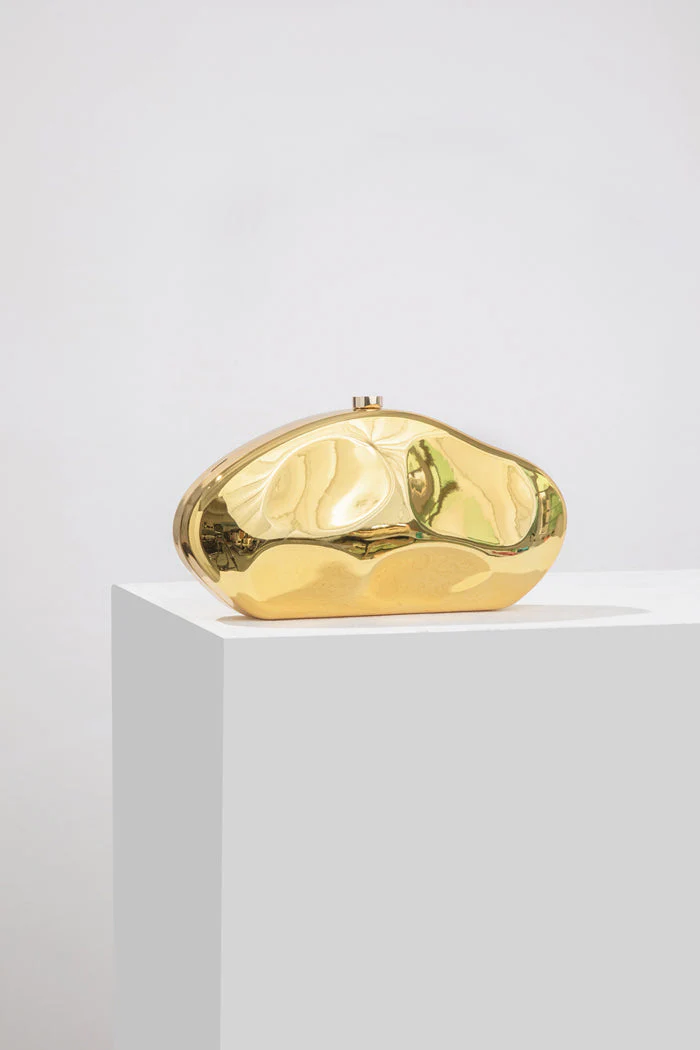 Elegante, strukturierte Damen-Clutch in Goldoptik – Luxus - Image 2