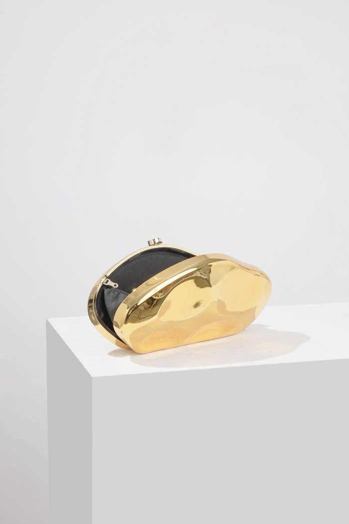 Elegante, strukturierte Damen-Clutch in Goldoptik – Luxus - Image 4
