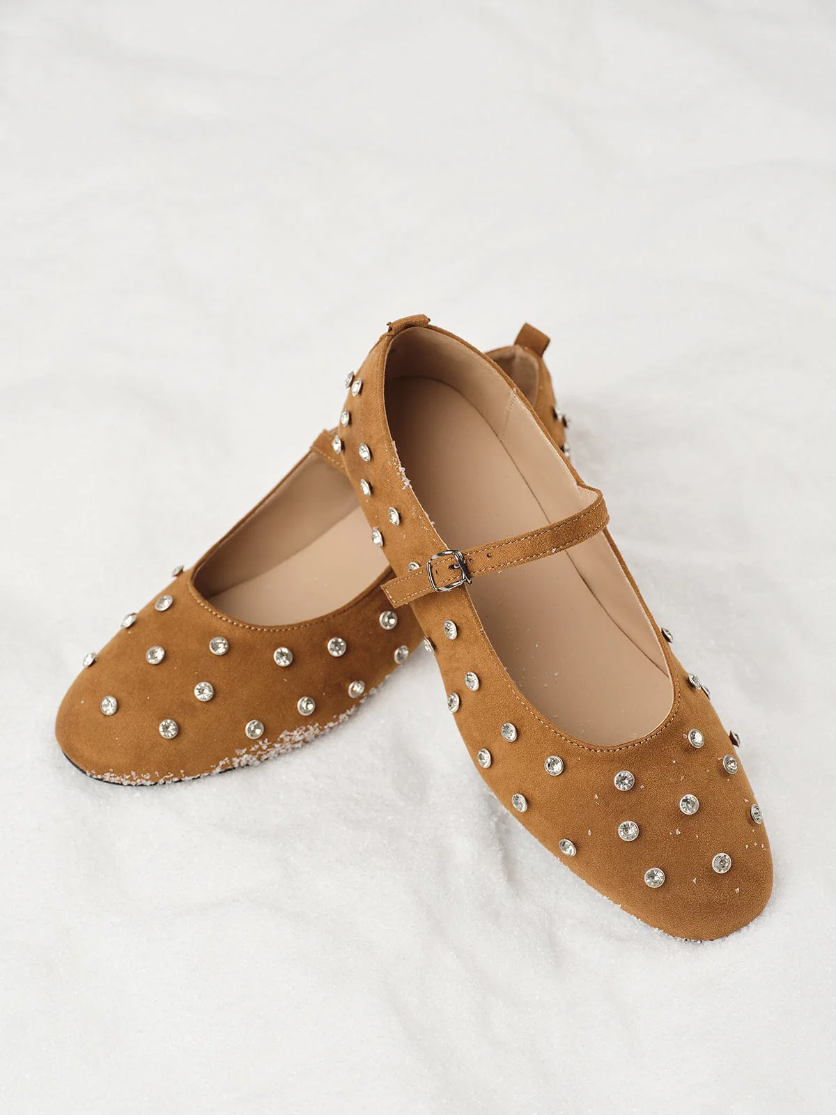 Elegante Velours-Ballerinas mit Strassdetails – Stilvoll & Bequem - Image 2