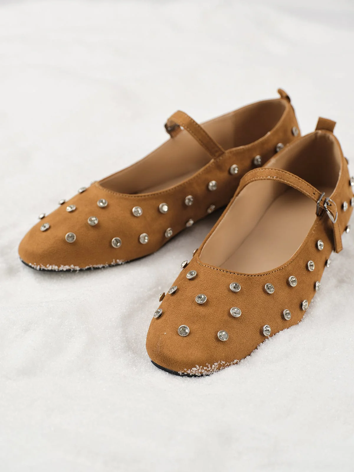 Elegante Velours-Ballerinas mit Strassdetails – Stilvoll & Bequem - Image 4