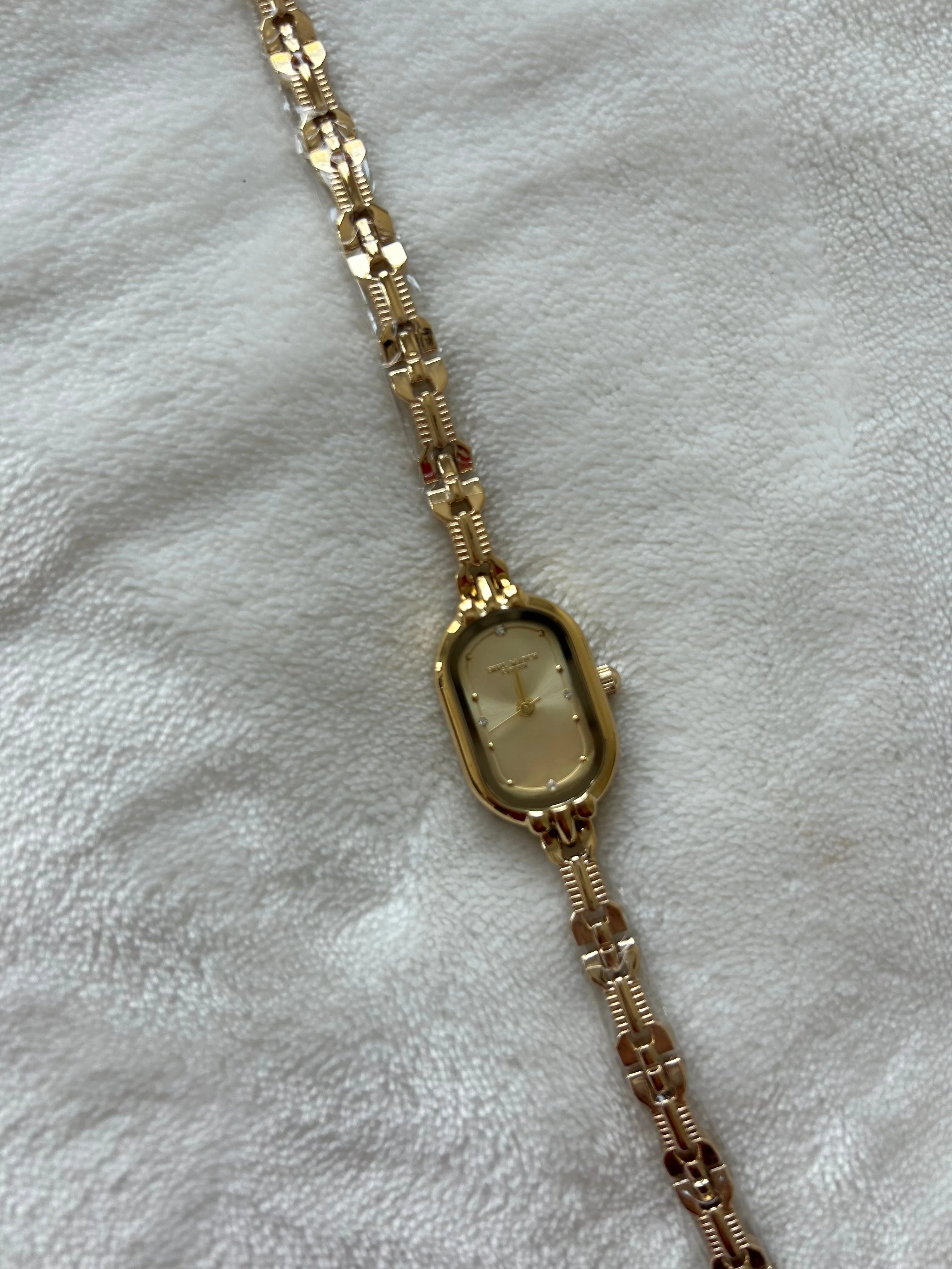 Elegante Vintage Damen Armbanduhr Goldfarben - Image 6