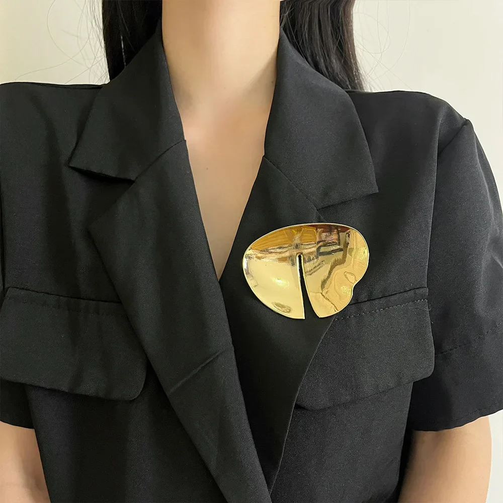 Elegante Vintage Damen Brosche Gold Silber