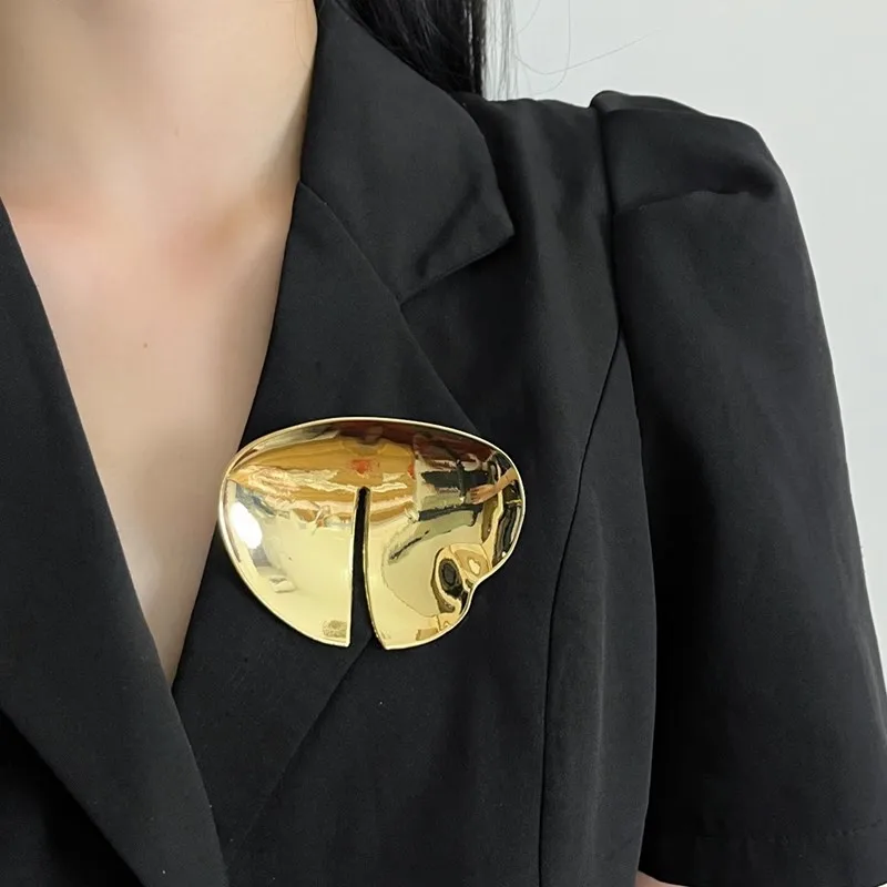 Elegante Vintage Damen Brosche Gold Silber - Image 2