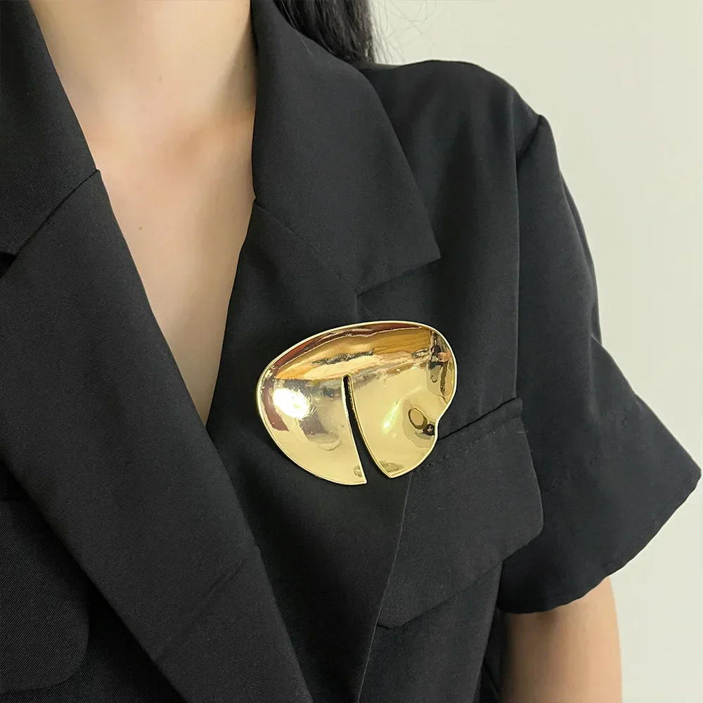 Elegante Vintage Damen Brosche Gold Silber - Image 5