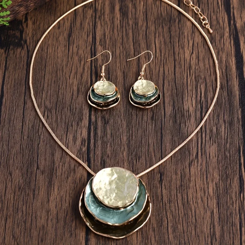 Elegante Vintage Damen Schmuckset mit Choker und Ohrringe - Image 4