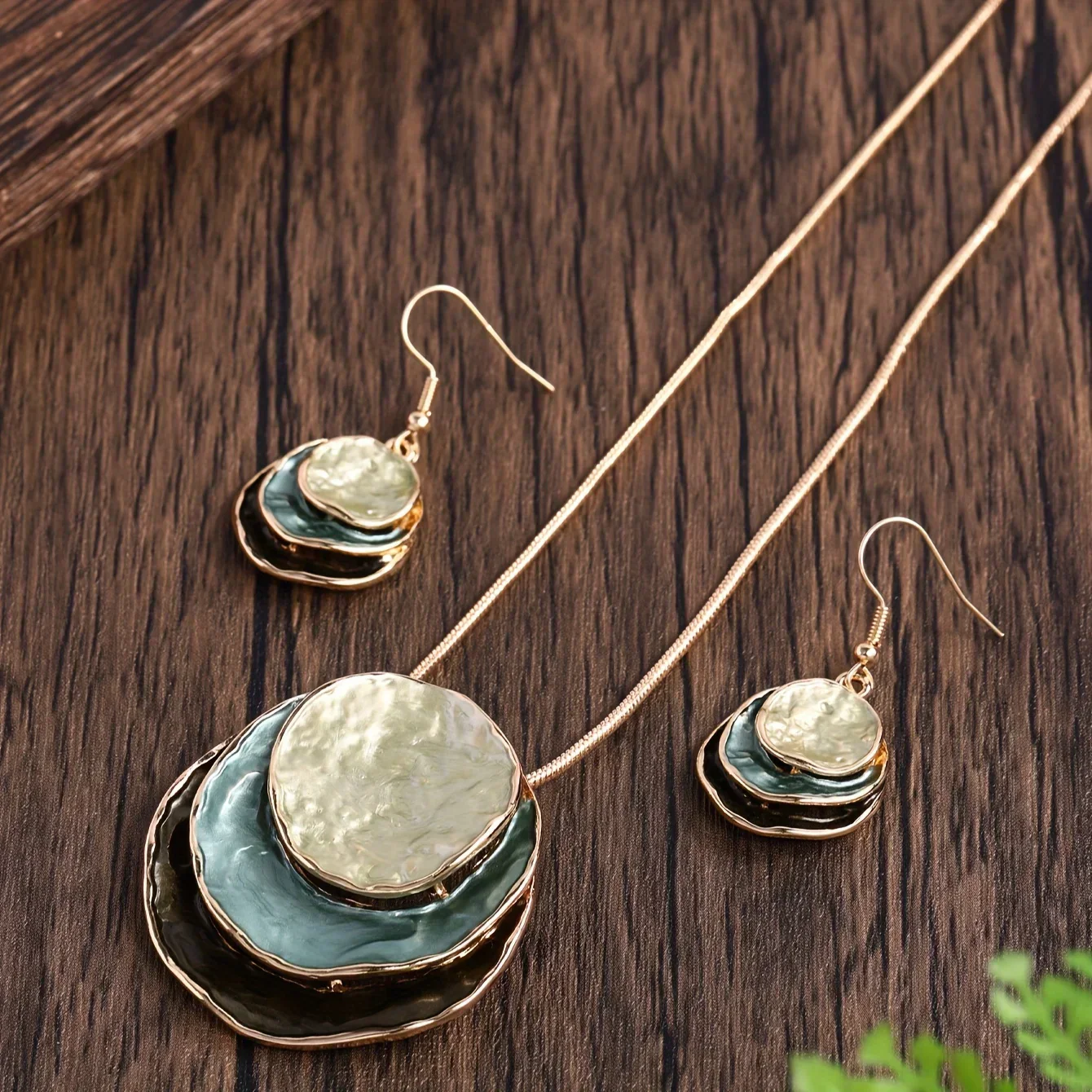 Elegante Vintage Damen Schmuckset mit Choker und Ohrringe - Image 5