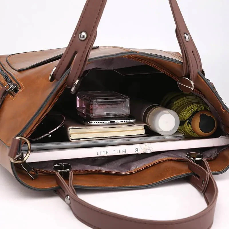 Elegante Vintage-Handtasche für Damen aus strapazierfähigem Stoff - Image 3