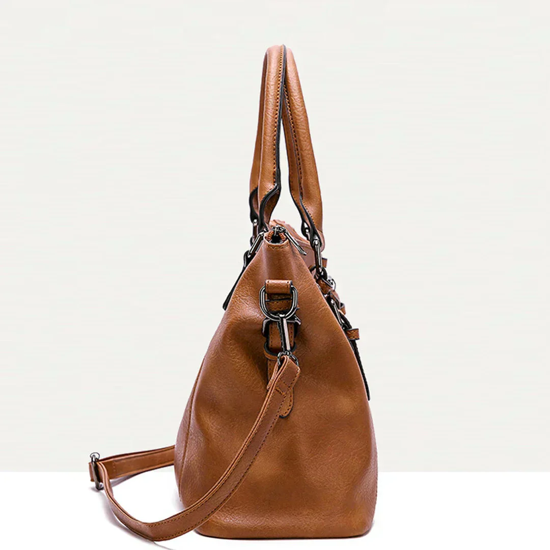 Elegante Vintage-Handtasche für Damen, weiches Material, großes Fassungsvermögen - Image 3